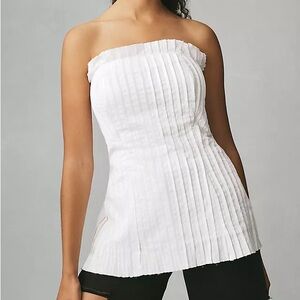 $98 Pilcro Strapless Pintuck Top Anthropologie Sz S Fits Like M
